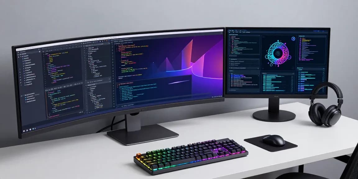 Thabet software development workspace showcasing advanced AI technology and cybersecurity solutions.