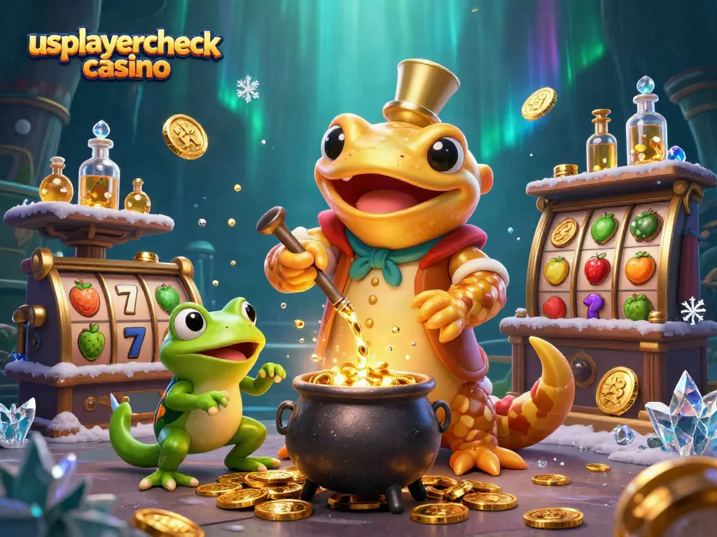 Experience the excitement of usplayercheck casino with 3D characters alchemizing gold while entertaining players.