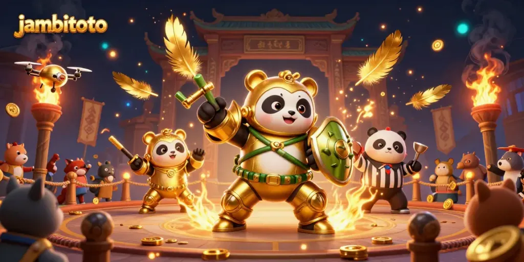 Experience thrilling gameplay at Jambitoto featuring vibrant 3D characters and dynamic action in an online gambling arena.