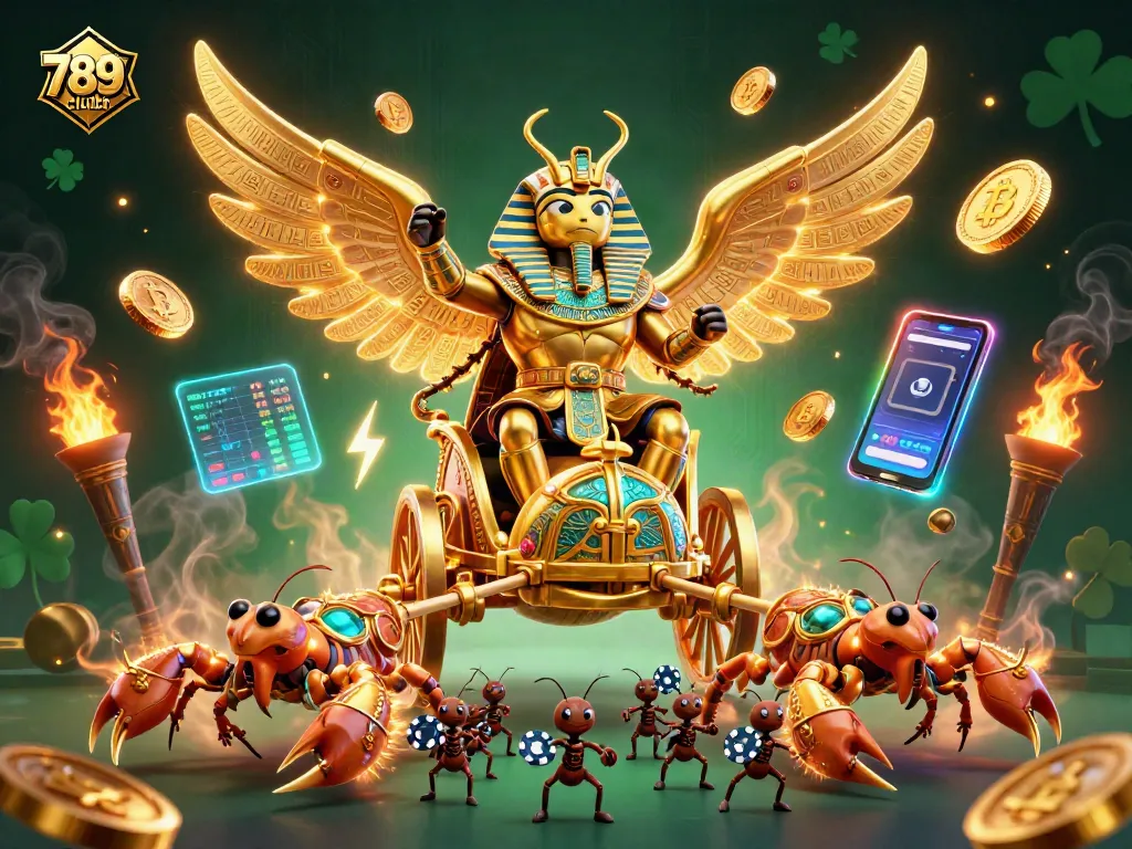 Join the thrilling action at 789clubb with vibrant casino characters and crypto elements.