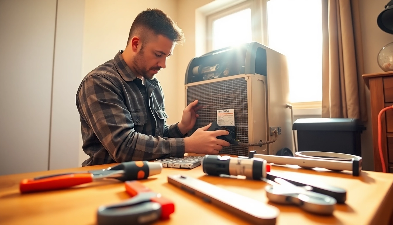 Expert heating repair north vancouver service by a skilled technician in a cozy home setting.