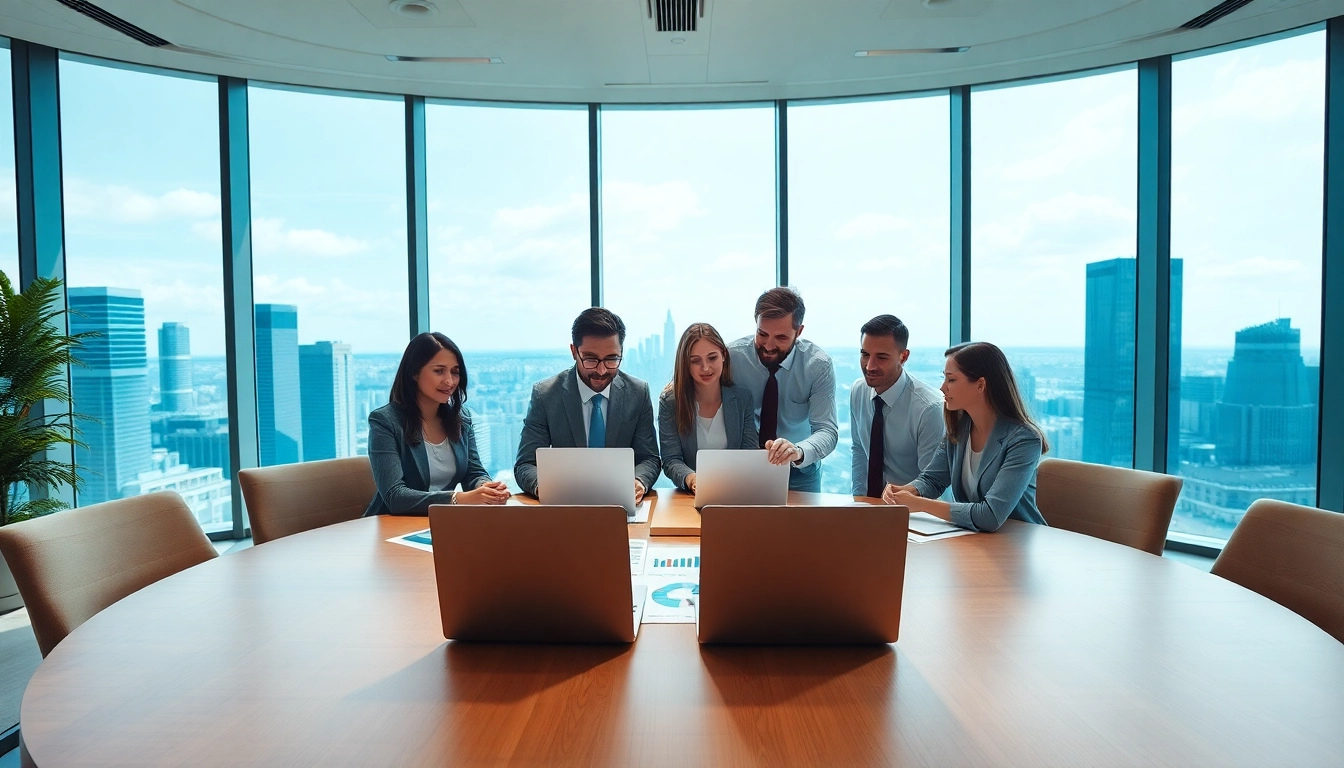 Dynamic teamwork by Quickplus Business Consultants in a bright, modern office.
