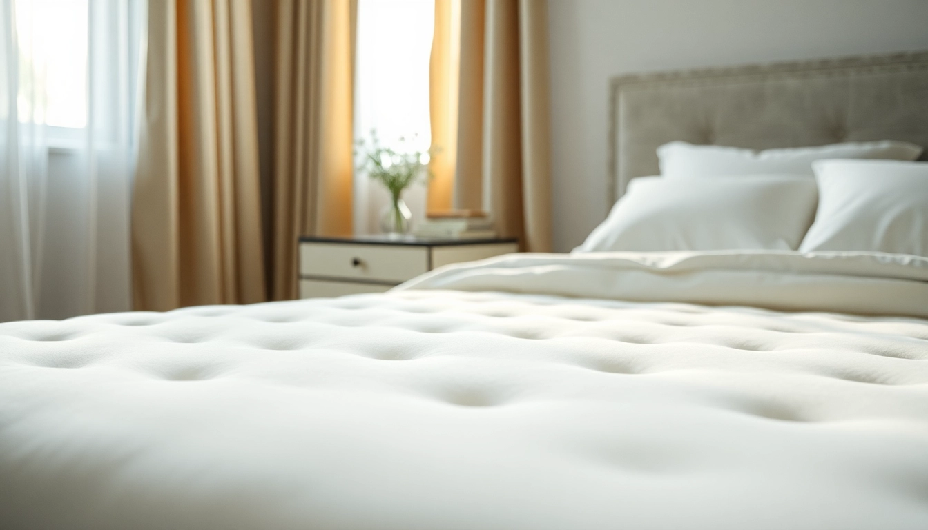 Feel the comfort of a tencel mattress, featuring luxurious textures and inviting design.