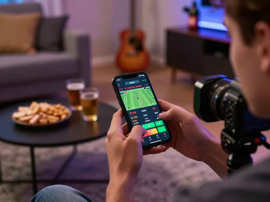 Evaluate live sports odds with uu88 betting on a smartphone in a relaxed home setting