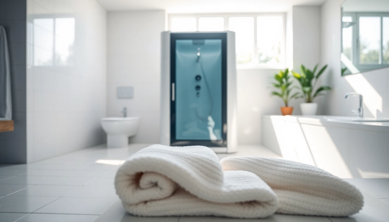 Erleben Sie die moderne sonni Duschkabine, eingebettet in einen eleganten Badezimmer-Umgebung.
