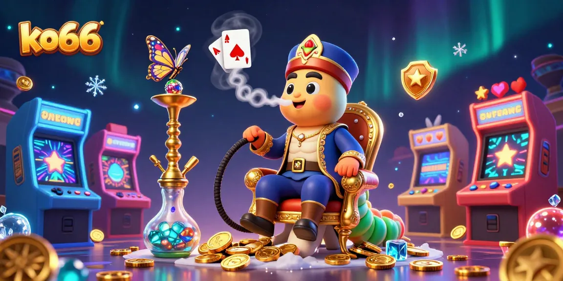 Experience entertaining gameplay with ko66 in this vibrant 3D illustration of a casino scene.