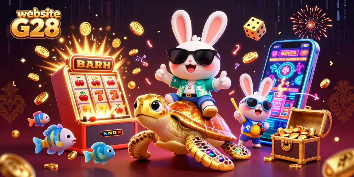 Play exciting casino games with website G28 while enjoying vibrant 3D visuals and dynamic elements.