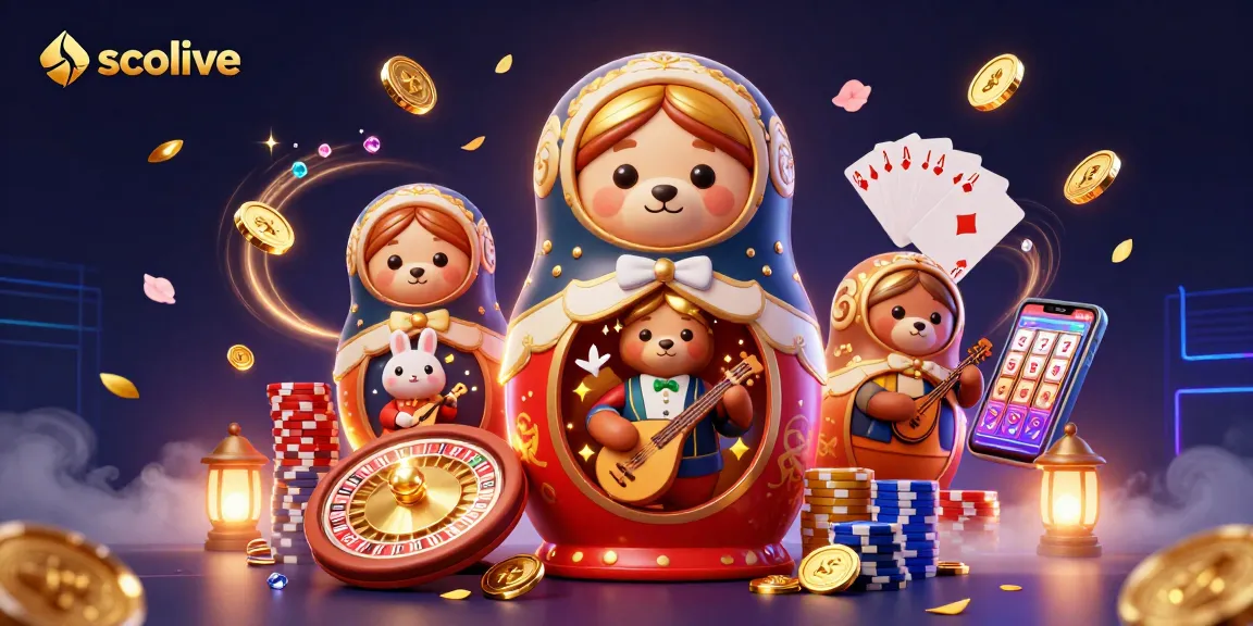 Socolive showcases a vibrant 3D scene of animated bears and a rabbit, emphasizing engaging casino elements and fun.