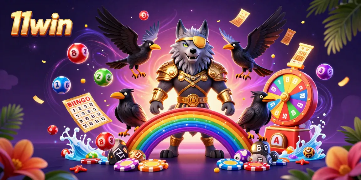 Experience 11win with vibrant casino energy in an ultra-detailed 3D digital artwork.