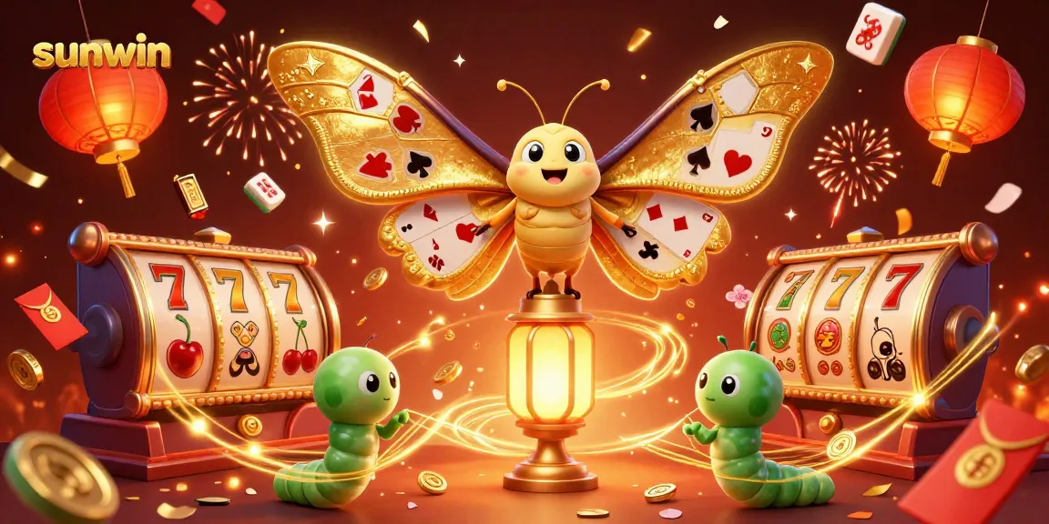 Experience thrilling wins with sunwin's dynamic casino illustration featuring vibrant golden motifs.